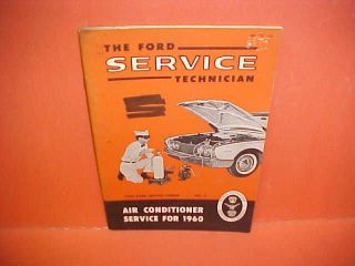 1960 FORD AIR CONDITIONER SERVICE SHOP MANUAL BOOK 60
