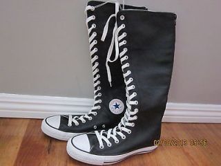 Converse Black ALL STAR Leather XXHI Knee High Tennis Shoes Sneakers