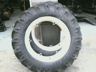 12.4x28 FORD JUBILEE 2N 8N Farm Tractor Tires w/Rims & (2)550x16 3