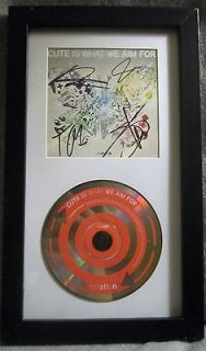 Cute Is What We Aim For Band SIGNED CD Framed Display AUTHENTIC