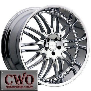 22 Chrome Menzari Noire Wheels Rims 5x120 5 Lug BMW 5 6 7 8 Series S10