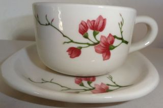 Syracuse China Berkeley Trend Cherry Blossoms Cups Saucers 2