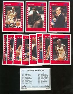 1990 91 ProCards CBA Albany Patroons w/GEORGE KARL, VINCENT ASKEW