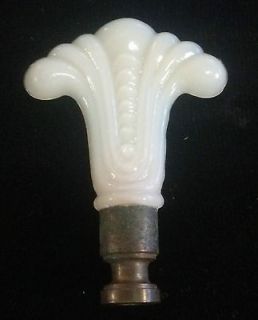 Aladdin Lamp 1941 Moonsheaf Alacite Glass Brass Electric Light Finial