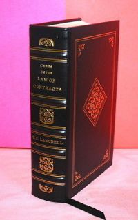 Cases on the Law of Contracts Legal Classic Library Full Leather Book
