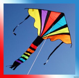 New Delta Rainbow Kite Single Line Outdoor Fun Beach/Park Toy 44 W