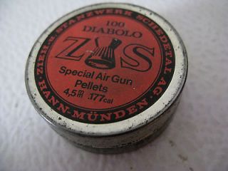 Diabolo Air Gun Pellet Tin Vintage Empty