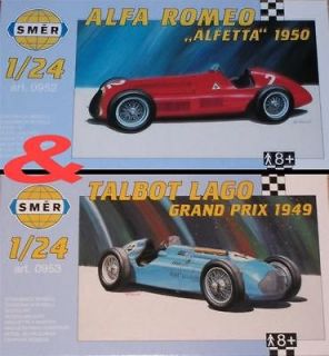 Alfa Romeo 158/9 & Talbot Lago 4L5 124 Scale Model Kits 952 + 953 (2