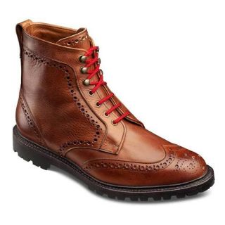 Allen Edmonds Mens Long Branch Brown Waxy Leather Boot 6041