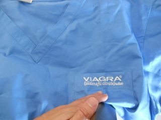 Viagra nurse doctors scrubs shirt mens Large NEW