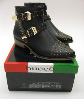 Bucco Capensis Alicia Boot in Black with Gold Studs Size 6 (1/16 14)
