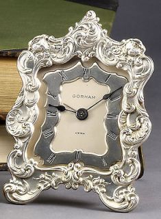 CYMA German Sterling Rococo Miniature Easel Alarm Clock