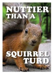 Nuttier than a squirrel Turd Tin Sign  FUNNY SIGN