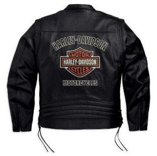 Harley Davidson Mens Brawler Convertible Black Leather Jacket / Vest