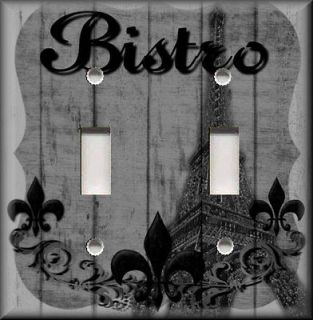 Light Switch Plate Cover   French Bistro   Grey   Kitchen Decor   Cafe