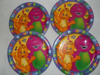 PACKS BARNEY PAPER PARTY PLATES NEW