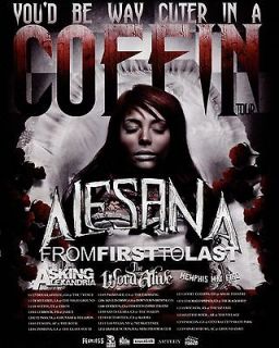 Mini POSTER / Ad RARE Alesana From first to last Asking alexandria