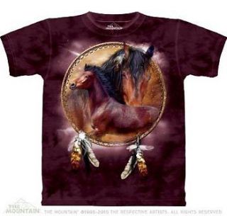 NEW HORSE SHIELD Native American Dreamcatcher The Mountain T Shirt VAR