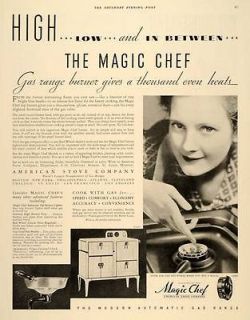 Magic Chef Automatic Gas Range American Stove   ORIGINAL ADVERTISING
