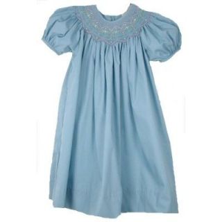 NWT Embellished Petit Ami Smocked Bishop Boutique Dress in Soft Sea