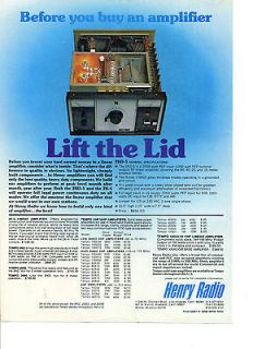 HENRY RADIO 2KD 5 Linear Amplifiers ORIGINAL PRINT AD