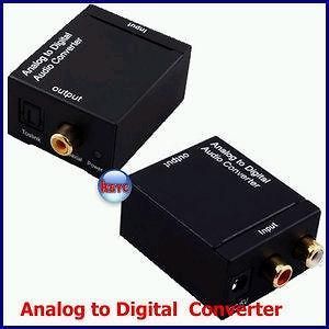 Analog Stereo RCA R/L to Digital Optical Coaxial S/PDIF TOSLINK Audio