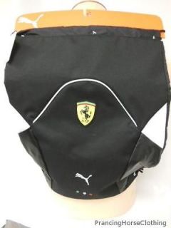New Puma Ferrari Team Drawstring Bag   Black