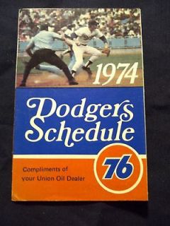 1974 Los Angeles Dodgers Schedule