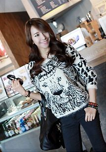Lion Knit Angora Casual Women High quality Korean Clothing style Girl