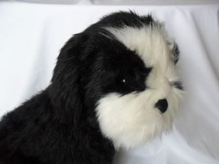 and Doug Black White Dog Plush Shih Tzu Toy Stuffed Animal 18 Tall