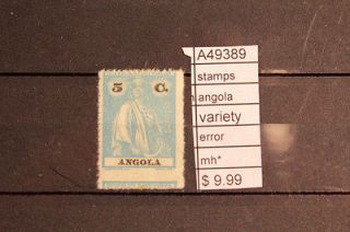 STAMPS ANGOLA ERROR VARIETY MH* (A49389)