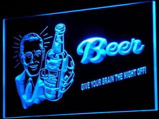 j027 b Beer Give Your Brain Night Off Bar Pub Neon Sign