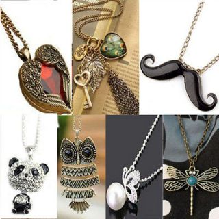 New Girls Fashion Necklace Choose From 7 Style heart /owl / panda