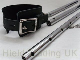 LEG SPREADER RESTRAINT BAR WITH LEATHER ANKLE CUFFS, ANKLE RESTRAINTS