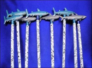Sassy Sharks Pencils & 8 Shark Toppers Party Favors