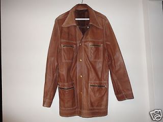 Womens Vintage Berman Buckskin Co Brown Double Side Leather and Suede