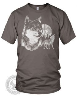 WOLF cheesy truck stop howling wolves American Apparel 2001 T Shirt