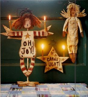 Primitive Fabric & Wood Angels 15 & 17 & Star 7   Hickety Pickety