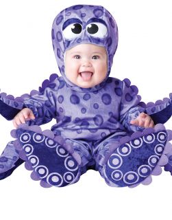 Purple Octopus Cute Animal Infant Baby Jumpsuit Toddler Kids Costume S
