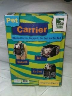 Animal Planet Pet Carrier Back Pack/Car Seat/Pet Bed NIB Zebra