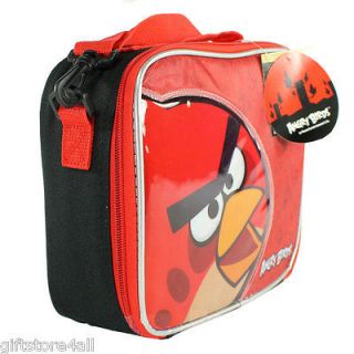 Angry Birds Red Bird Green Pig Insulated Lunch Bag with Shoulder Strap