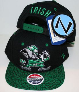 Notre Dame Fighting Irish Black Animal Snapback Hat by Zephyr