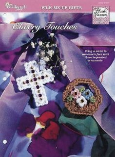 Cheery Touches Jeweled Cross Flower Basket Plastic Canvas Pattern