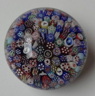 ANTIQUE 1848 BACCARAT MILLEFIORI FRENCH PAPERWEIGHT W/ EMBEDDED B
