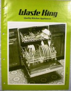 Vtg WASTE KING Catalog RETRO Kitchen Appliances Dishwashers 1979