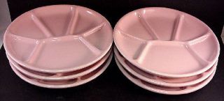 Williams Sonoma 8 1/4 Dia. Pink Fondue 6 Section Plates EXCELLENT