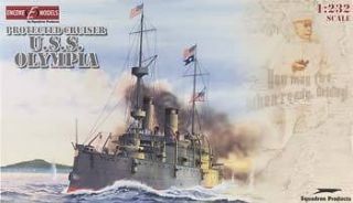 ENCORE MODELS 1/232 SCALE PROTECTED CRUISER USS OLYMPIA PLASTIC MODEL