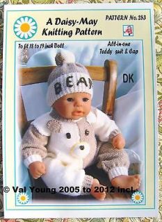 DOLLS KNITTING PATTERN BY DAISY MAY FOR ANNABEL No.253