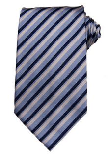 Light Blue and Navy Thin Stripe Necktie