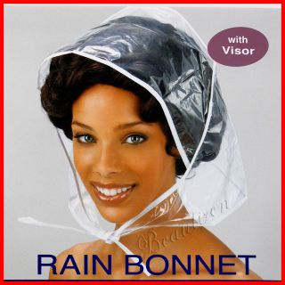 Annie RAIN BONNET with Visor Protect your hair style from rain